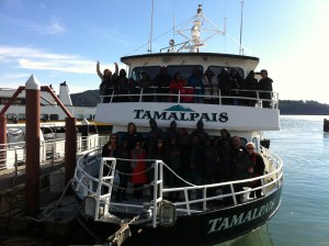 The Spirit of Uganda Dance Troop enjoys a ride on SF Bay with Captain Maggie & her family and Crew