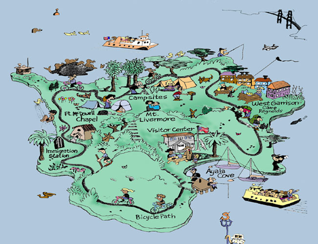 Map of Angel Island State Park