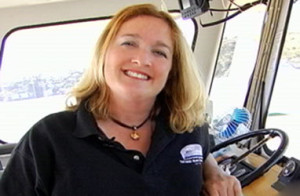 U.S.C.G. Certified Captain Maggie Mcdonogh of The Angel Island Tiburon Ferry, Co.