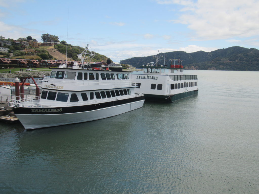 Angel Island Ferry dock in Tiburon, California.